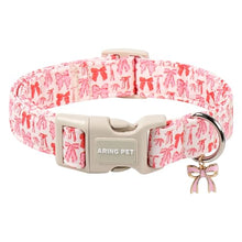 Load image into Gallery viewer, ARING PET Girl Dog Collar, Cute Spring Summer Pink Bow Puppy Pet Collars Necklace for Small Medium Large Female Dogs-M