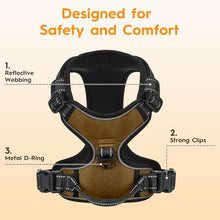 Load image into Gallery viewer, No Pull Dog Harness, No-Choke Soft Padded Reflective Dog Vest Harness with Front Clip & Top Handle, 2 Quick-Release Buckles, Adjustable for Small Medium Large Dogs