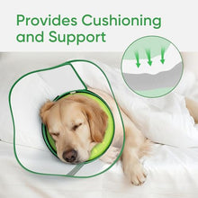 Load image into Gallery viewer, Sponge Dog Cone Collar, Dog Donut Collar After Surgery with Clear Shield, Adjustable Soft Cone for Dogs to Stop Licking-Comfy Cone for Large Medium Small Dogs (Kiwi,L)