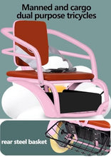 Load image into Gallery viewer, 3 Wheels Bicycle for Traveling and Hanging Out, Cruiser Bike with Pneumatic tire Spoke Wheel, Rickshaw Tricycle