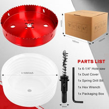 Load image into Gallery viewer, Doaho 6 1/4 Inch Hole Saw for Recessed Lights with Dust Bowl,Bi-Metal Construction 6.25 in (159mm) Hole Saw for LED Recessed Lighting,Wood and Plastic