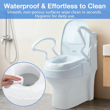 Load image into Gallery viewer, Soaids Raised Toilet Seat Risers for Seniors, Elevated Toilet Seat with Handles, 3-Level Height Adjustable, Support up to 300 Lbs