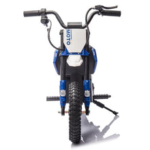 Load image into Gallery viewer, 24V Kids Ride On Electric Toy Motocross Motorcycle,200W High Speed Hub Motor, Rear Wheel Shock Absorber, Adjustable Speed (Blue)