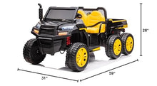 Load image into Gallery viewer, Toys 24V Battery Powered Kids Electric Ride On Car Off-Road Tractor Trailer 4x4 Toy with Parental Remote Control MP3 - USB -