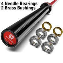 Load image into Gallery viewer, RICHUANG 7ft Olympic Barbell Weight Bar for Weightlifting -700LBS-Red