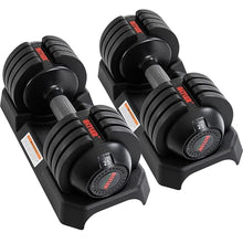 Load image into Gallery viewer, ALTLER Adjustable Dumbbell Set, 25LB Pair with Tray for Workout Strength Training Fitness, Adjustable Weight Dial Dumbbell with Anti-Slip Handle and Weight Plate for Home Exercise