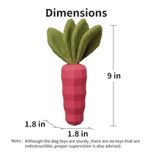 Load image into Gallery viewer, MewaJump Easter Toys Dog Squeaky Chew Toys for Aggressive Chewers, Rubber Carrot Dog Toys for Training and Cleaning, Durable Interactive Tough Dog Toy for Puppy Medium Dogs