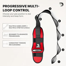 Load image into Gallery viewer, DMoose Fitness Foot & Calf Stretcher with Adjustable Padded Stretching Strap for Plantar Fasciitis, Hamstring, Heel Spurs and Achilles Tendonitis Relief - Yoga Leg Stretch Strap for Flexibility