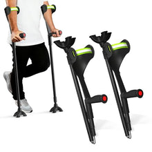 Load image into Gallery viewer, Forearm Crutches for Adults – Heavy-Duty Aluminum Arm Crutches, Adjustable Forearm Crutches with Ergonomic TPR Grip