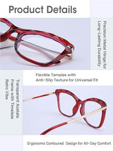 Load image into Gallery viewer, DOERAYMI blue light glasses for woman, computer glasses blue light glasses men premium lenses for daily screen use - work & gaming.