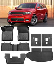 Load image into Gallery viewer, for Dodge Durango Floor Mats: 2016-2026 6-Seater Car Accessories, All-Weather TPE Rubber Backrest mats & Cargo Liner & Carpets Custom Fit for Durango 2025 2024 2023 2022 2021 2020 2019 2018 2017