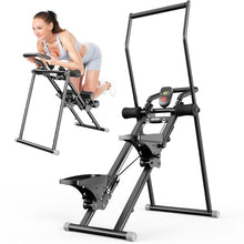 Load image into Gallery viewer, Stair Stepper & Ab Machine by SEWD, 2-in-1 Cardio Workout Equipment with Adjustable Handlebar & Large Pedals, 90% Pre-Assembled Fitness Equipment, Quickly Switch from Stepper to Abdominal Machine
