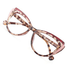 Load image into Gallery viewer, DOERAYMI Blue Blockers Glasses for Women, Bluelight Glasses with Cat Eye Frame for Style, Comfort, Eye Strain Relief (Cat Eye, Leopard pattern)