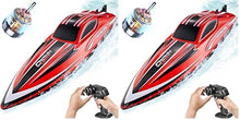 Load image into Gallery viewer, BEZGAR RC Boat, 16 inch Big Brushless Remote Control Boat for Adults and Kids- HJ818PRO Red (Pack of 2)