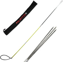 Load image into Gallery viewer, Scuba Choice Hybrid Hawaiian Sling 7-Foot Travel Spearfishing Pole Spear with 3-Prong Tip, Lightweight Fiber & Carbon Build, Adjustable Length, Rubber Sling & Carry Bag, Yellow