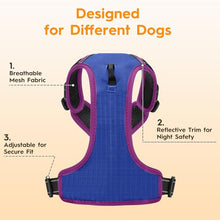 Load image into Gallery viewer, No Pull Dog Harness, No-Choke Soft Padded Reflective Dog Vest Harness with Front Clip & Top Handle, 2 Quick-Release Buckles, Adjustable for Small Medium Large Dogs