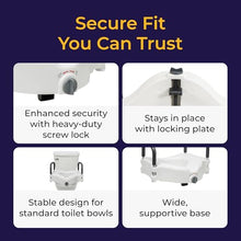 Load image into Gallery viewer, Drive Medical 2-in-1 Raised Toilet Seat with Removable Padded Arms - Elevated Bathroom Safety Support