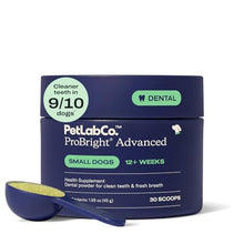 Load image into Gallery viewer, PetLab Co. ProBright Advanced Dental Powder - Dog Breath Freshener - Teeth Cleaning Made Easy – Targets Tartar & Bad Breath - Packaging May Vary - Formulated for Small Dogs