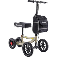 Load image into Gallery viewer, BlessReach Knee Scooter Walker for Adults Foot Injuries Ankle Surgery, Knee Scooters for Adult, Foldable Steerable with Dual Handbrake, Height Adjustable Handle & Knee Pad, 300 lbs Capacity,Champagne