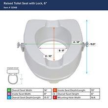 Load image into Gallery viewer, Drive Medical 12066 Premium Raised Toilet Seat, Standard Seat, White