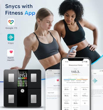 Load image into Gallery viewer, GE Scale for Body Weight, Body Fat, BMI, Muscle Mass, Smart Bathroom Scales with 14 Body Composition Metrics with Large Display, Accurate Bluetooth Weighing Machine with Fitness App, 400 lbs, Black