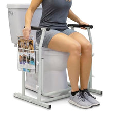 Load image into Gallery viewer, Vive Toilet Safety Rail with Arms - Toilet Support Frame w/Handles for Seniors