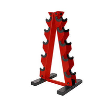 Load image into Gallery viewer, CAP A-Frame Dumbbell Hand Weight Vertical Storage Rack - Red