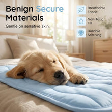Load image into Gallery viewer, ZiTour Dog Cooling Mat, Chill Soothing Fabric to Rapid Cooling, Portable Washable Kennel Bed for Summer Active Dog (Blue, 35“x24)