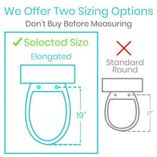 Load image into Gallery viewer, Vive Raised Toilet Seat Riser for Seniors (with Handles) - Handicap Rail Grab Bar Seat for Over Toilet