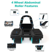 Load image into Gallery viewer, 2025 New Automatic Rebound Ab Roller Wheel with Elbow Support & 4-Wheel Design - Core Exercise Equipment for Home Gym (Orange)