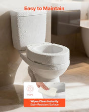 Load image into Gallery viewer, VEVOR Raised Toilet Seat, 300 lbs Load Capacity, 3.5-Inch Lift Height, Commode Elevated Toilet Seat Riser with Enlarged Opening for Seniors, Elderly, Handicap, Disabled, and Adults, Fits Round Bowl