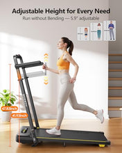 Load image into Gallery viewer, Acezoe 3 in 1 Under Desk Treadmill with Incline, Walking Pad with Removable Desk Workstation, Adjustable Height for Different Need, 300lbs Capacity, Foldable Compact for Home Small Office,Yellow