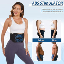 Load image into Gallery viewer, IGAVCPM ABS Stimulator Muscle Toner - FDA Cleared - Abdominal Training Belt Portable Sport Exercise Workout Equipment Home Office (Black Blue)