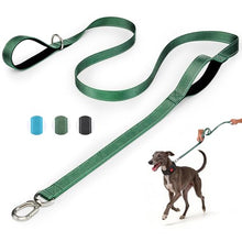 Load image into Gallery viewer, Heavy Duty Dog Leash with Easy Lock Metal Clip, Reflective, Padded Handle - Durable 4ft 8ft Walking Training Leash for Large, Medium, Small Dogs, Jogging, Hiking, and Outdoor Use (Green, 6 FT)