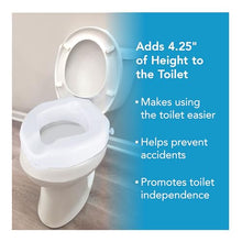 Load image into Gallery viewer, Carex Raised Toilet Seat with Extra Wide Opening - Toilet Seat Riser and Handicap Toilet Seat, White, 1 Count