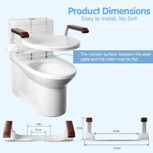 Load image into Gallery viewer, Toilet Safety Rails for Seniors(520lbs), Adjustable Toilet Handle for The Elderly and Disabled