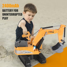 Load image into Gallery viewer, Jiakora Remote Control Excavator Toys for Boys, RC Excavator Toy for Boys 3 4 5 6 7 8 Year Old Kids Christmas Birthday Gift,RC Digger Truck Construction Vehicles with Metal Shovel & Light