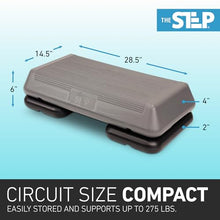 Load image into Gallery viewer, Freestyle STEP Exercise Step Platform, Circuit Size Stepper for Exercise at Home with 4 Stackable Risers for Height Adjustments