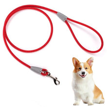 Load image into Gallery viewer, 5FT Nylon Waterproof Dog Leash, Durable Strong Odor-Proof Dog Leashes with Zinc Alloy Clip, Walking, Beach, Yard, Swimming, Training Leash for Small, Medium & Large Dogs Red