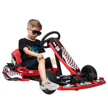 Load image into Gallery viewer, Electric Go Kart for Kids, 36V 350W Motor Drift Kart with 16 MPH Speed, Adjustable Length, Max Load 187lbs