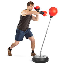 Load image into Gallery viewer, TechTools Punching Bag with Stand, Boxing Bag for Teens & Adults - Height Adjustable - Speed Bag for Training, Boxing Equipment, Stress Relief & Fitness