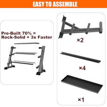 Load image into Gallery viewer, CHICAURA Heavy Duty 3 Tier Dumbbell Rack Stand, 1200LBS Weight Rack for Dumbbell -Stand Only