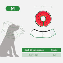 Load image into Gallery viewer, Supet Raised Inflatable Dog Cone After Surgery - Adjustable Recovery Donut Collar with Removable Shield to Stop Licking Wounds & Protect Stitches - Soft Dog Cone Alternative for Dogs (Watermelon,M)