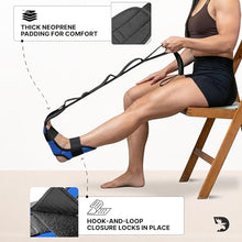 Load image into Gallery viewer, DMoose Fitness Foot & Calf Stretcher with Adjustable Padded Stretching Strap for Plantar Fasciitis, Hamstring, Heel Spurs and Achilles Tendonitis Relief - Yoga Leg Stretch Strap for Flexibility