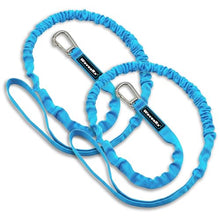 Load image into Gallery viewer, WAVESRX DockingPal™ - Premium Flat Bungee Dock Line for Boats | Elastic Boat Dock Rope with 1 Stainless Steel Carabiner & 1 Loop | Stretches from 5' to 9' for Jet Ski, PWC & Boat
