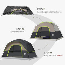 Load image into Gallery viewer, CAMPROS CP Tents for Camping 2/4/6 Person, Waterproof Windproof Dome Tent
