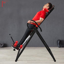 Load image into Gallery viewer, Fujsnmu Inversion Table, 330LBS Heavy Duty Adjustable Foldable Frame with Extended Ankle Lock, Back Pain Relief Kit for Home Gym, Office & Physical Therapy