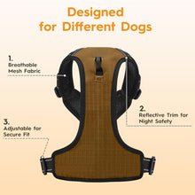 Load image into Gallery viewer, No Pull Dog Harness, No-Choke Soft Padded Reflective Dog Vest Harness with Front Clip & Top Handle, 2 Quick-Release Buckles, Adjustable for Small Medium Large Dogs