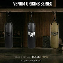 Load image into Gallery viewer, Venum Origins Punching Bag (Ceiling Mount Included) - Black/Black, 70 lbs