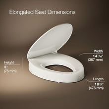 Load image into Gallery viewer, Contoured Seat with Grip-Tight Bumpers, Quick-Attach Hardware, No Slam Toilet Seat, Biscuit